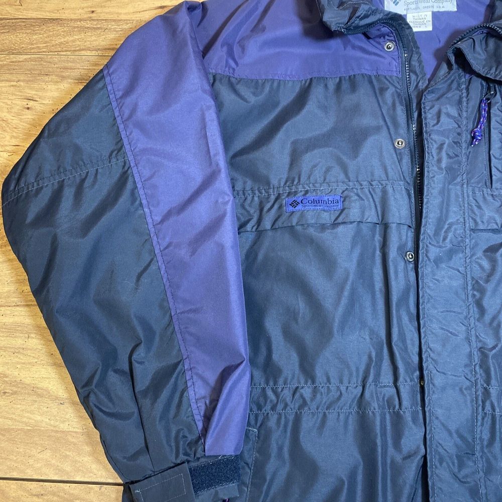 Vintage Columbia Gizzmo Windbreaker Shell Jacket Portland Oregon Men's Large - Picture 2 of 8